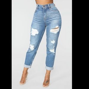 I got it from my mama distressed jeans